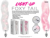 Light Up Pink Foxy Tail Faux Fur Anal Plug for Adult Play > Anal Range > Tail Butt Plugs